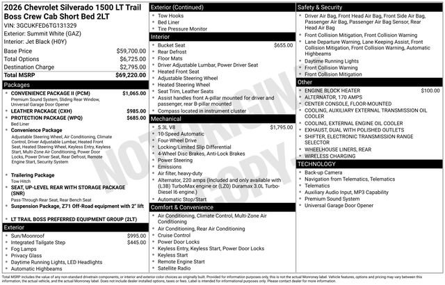 Used 2026 Chevrolet Silverado 1500 LT Trail Boss w/ Convenience Package II AWD/4WD image 38