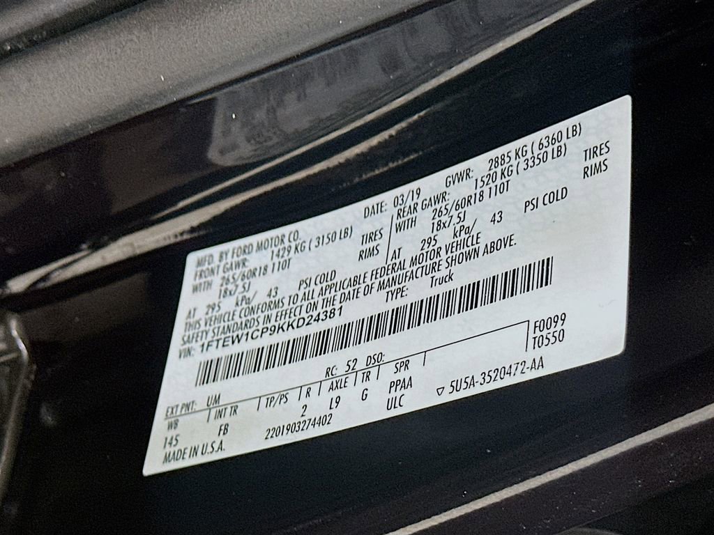 Used 2019 Ford F150 XLT w/ Equipment Group 302A Luxury RWD image 31