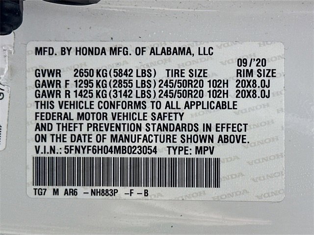 Certified 2021 Honda Pilot Elite image 34