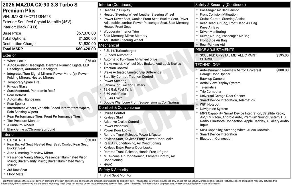 New 2026 MAZDA CX-90 3.3 Turbo S w/ Premium Plus image 4