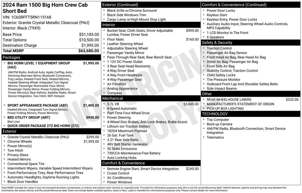 Certified 2024 RAM 1500 Big Horn AWD/4WD image 7