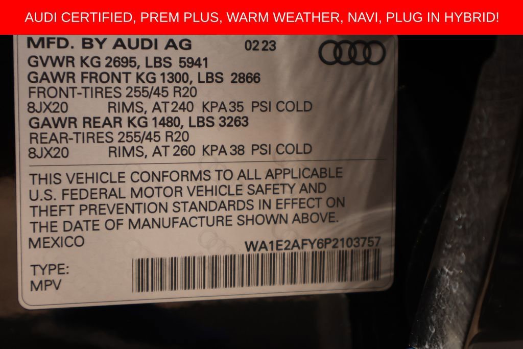 Used 2023 Audi Q5 e Premium Plus w/ Premium Plus Package AWD/4WD image 28