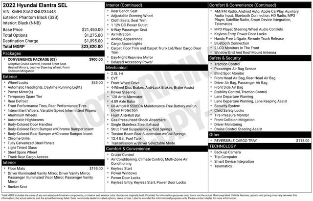 Used 2022 Hyundai Elantra SEL w/ Convenience Package image 3