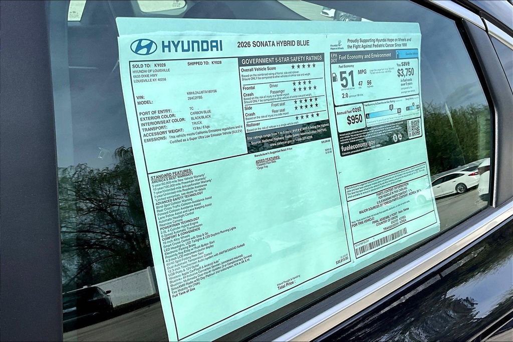 New 2026 Hyundai Sonata Blue image 16