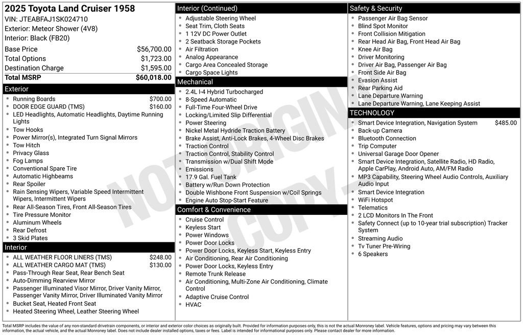 Used 2025 Toyota Land Cruiser 1958 AWD/4WD image 22