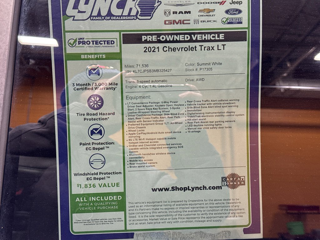 Used 2021 Chevrolet Trax LT w/ Driver Confidence Package image 38