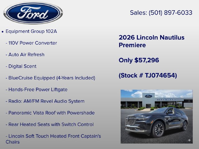 New 2026 Lincoln Nautilus Premier w/ Equipment Group 102A AWD/4WD image 6