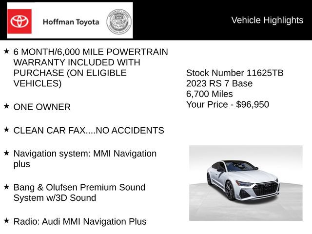 Used 2023 Audi RS 7 Sportback AWD/4WD image 10