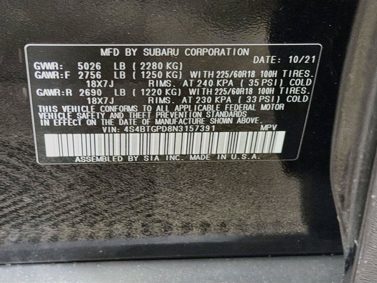 Used 2022 Subaru Outback Touring XT AWD/4WD image 41