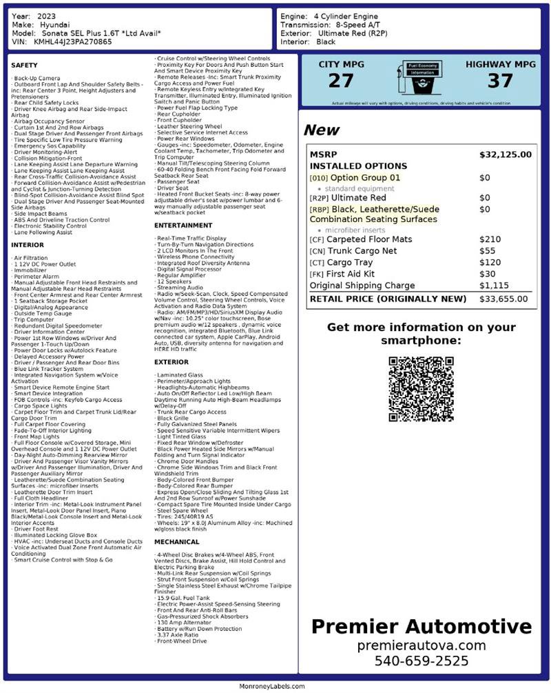 Used 2023 Hyundai Sonata SEL Plus image 2