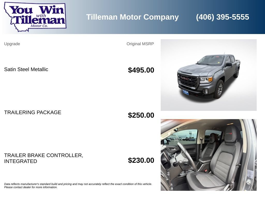 Used 2022 GMC Canyon AT4 w/ Trailering Package AWD/4WD image 3
