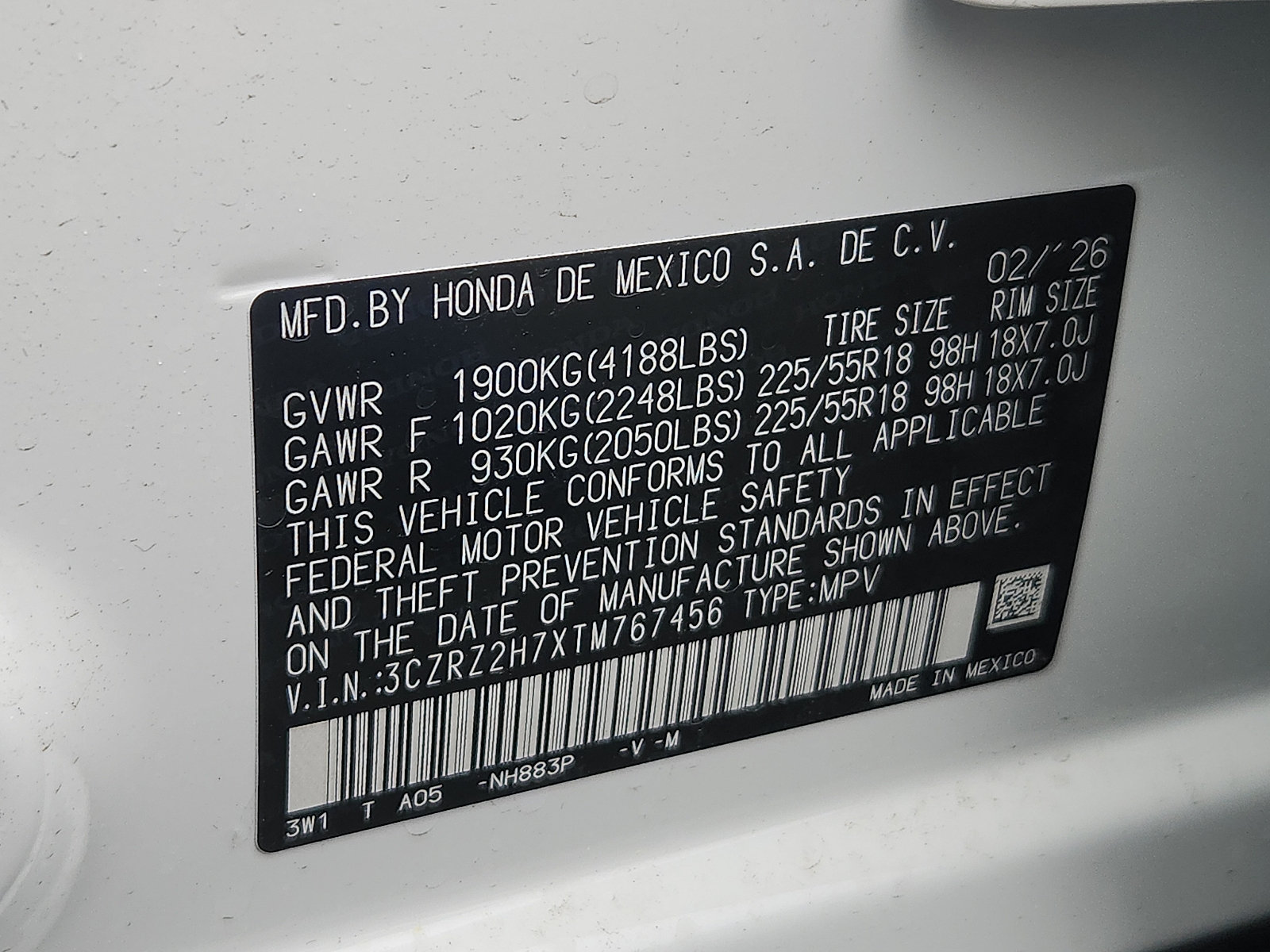 New 2026 Honda HR-V EX-L image 18