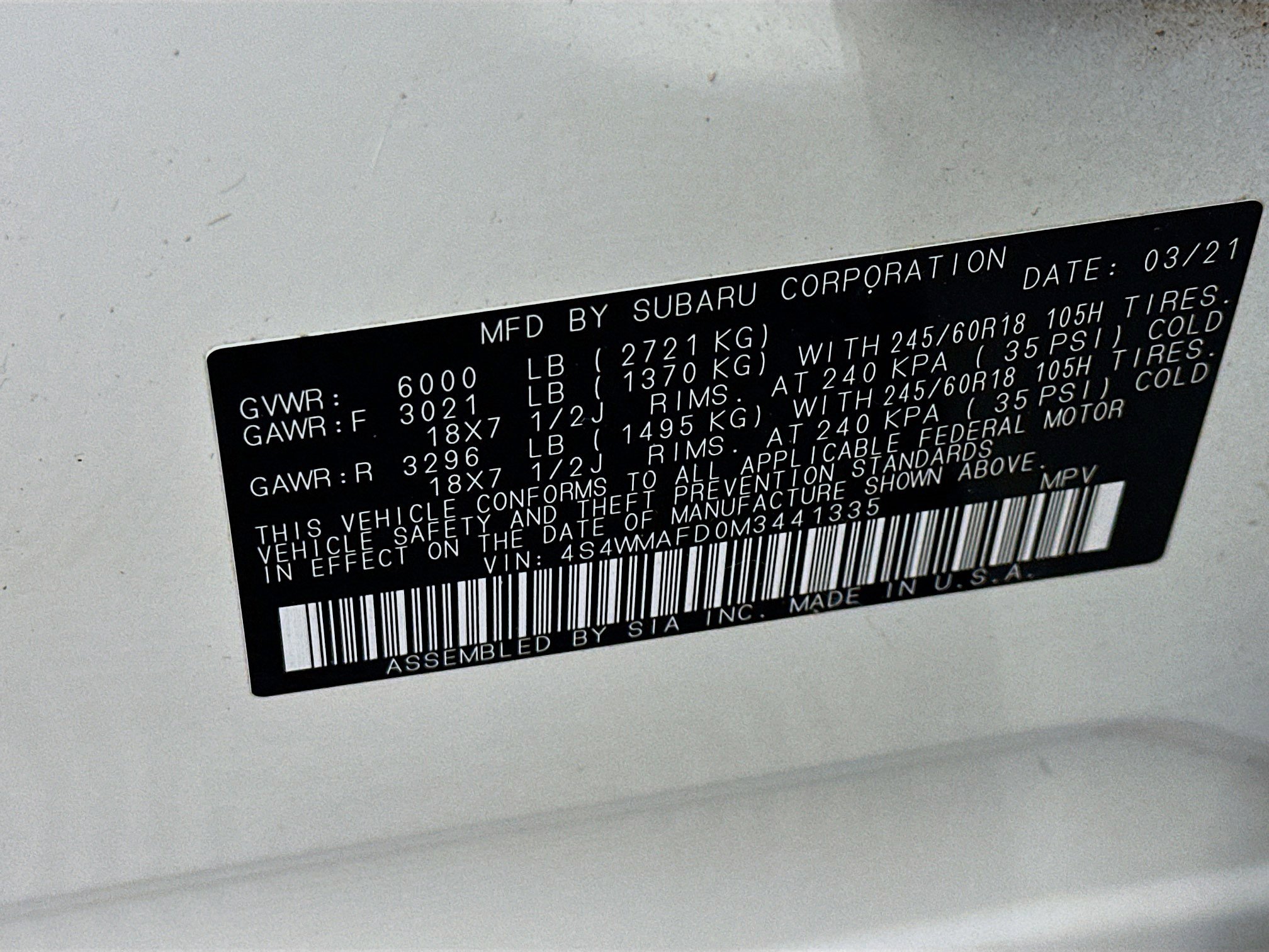 Used 2021 Subaru Ascent Premium w/ Convenience Package image 12