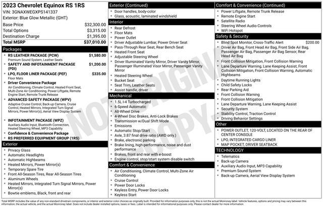 Used 2023 Chevrolet Equinox RS w/ RS Leather Package AWD/4WD image 5