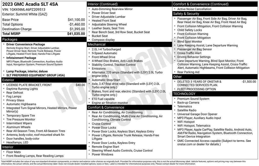 Used 2023 GMC Acadia SLT FWD image 26