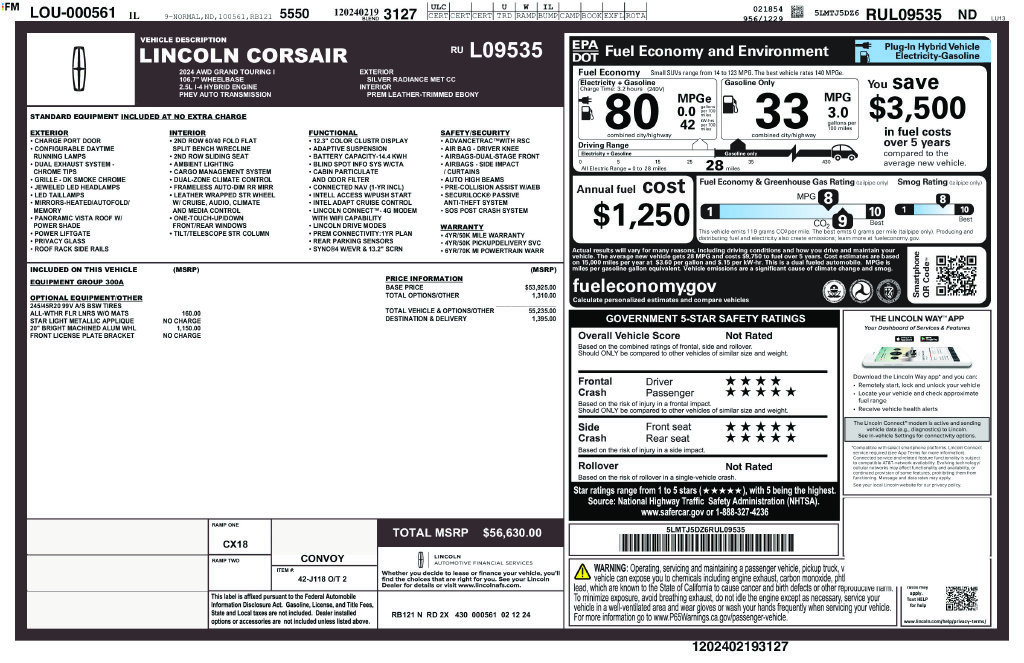 Used 2024 Lincoln Corsair Grand Touring AWD/4WD image 8