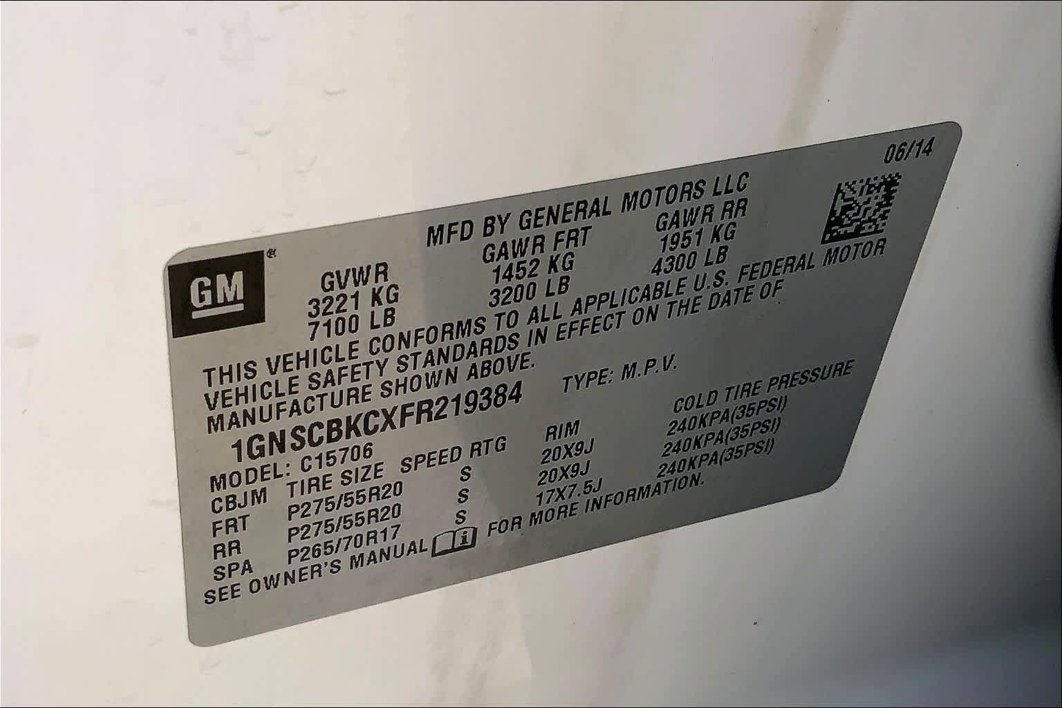 Used 2015 Chevrolet Tahoe LT w/ Max Trailering Package RWD image 34