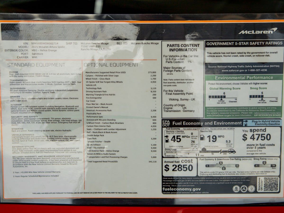 Used 2025 McLaren Artura Spider image 24