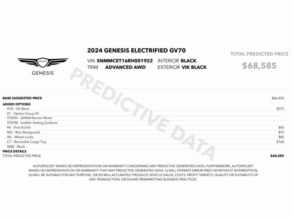 Used 2024 Genesis Electrified GV70 Advanced image 2