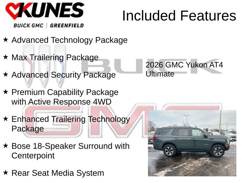 New 2026 GMC Yukon AT4 Ultimate w/ LPO, Floor Liner Package image 3