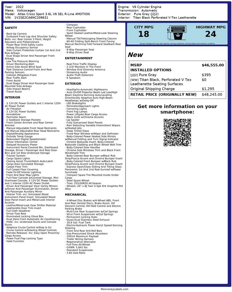 Used 2022 Volkswagen Atlas Cross Sport SEL R-Line image 21