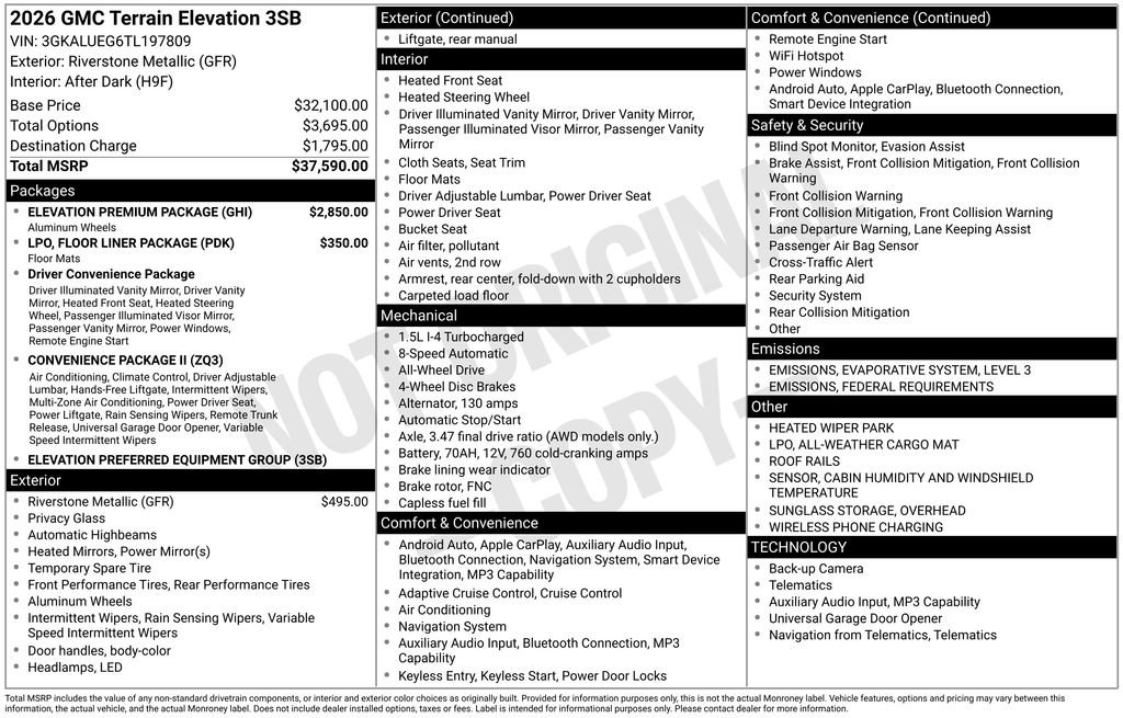 Used 2026 GMC Terrain Elevation w/ Elevation Premium Package image 2