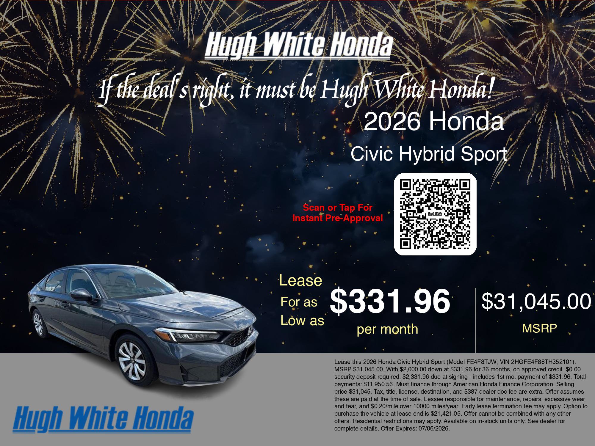 New 2026 Honda Civic Sport image 3