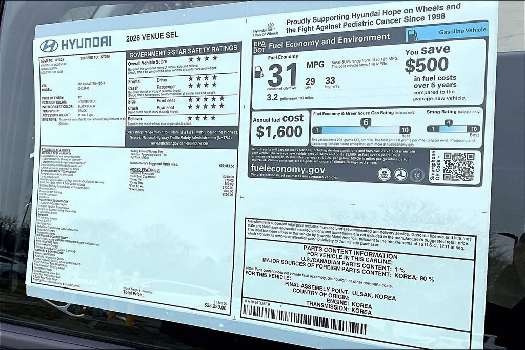 New 2026 Hyundai Venue SEL image 16