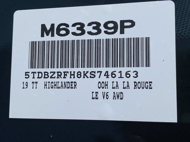 Certified 2019 Toyota Highlander LE AWD/4WD image 47