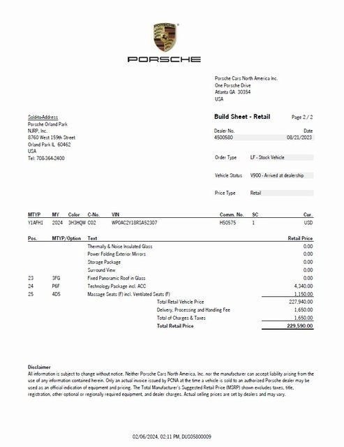 New 2024 Porsche Taycan Turbo S AWD/4WD image 32