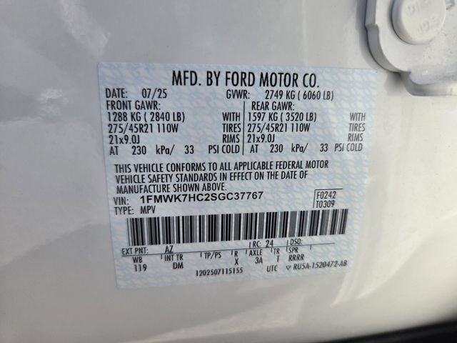 Used 2025 Ford Explorer Platinum w/ Ultimate Package RWD image 22