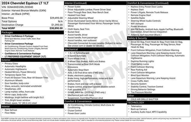 Certified 2024 Chevrolet Equinox LT FWD image 2