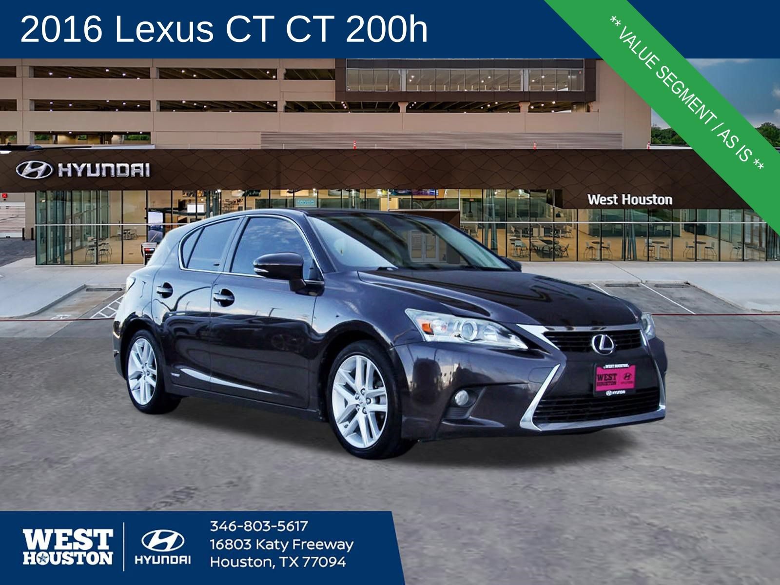 Used 2016 Lexus CT 200h w/ Navigation Package FWD image 1