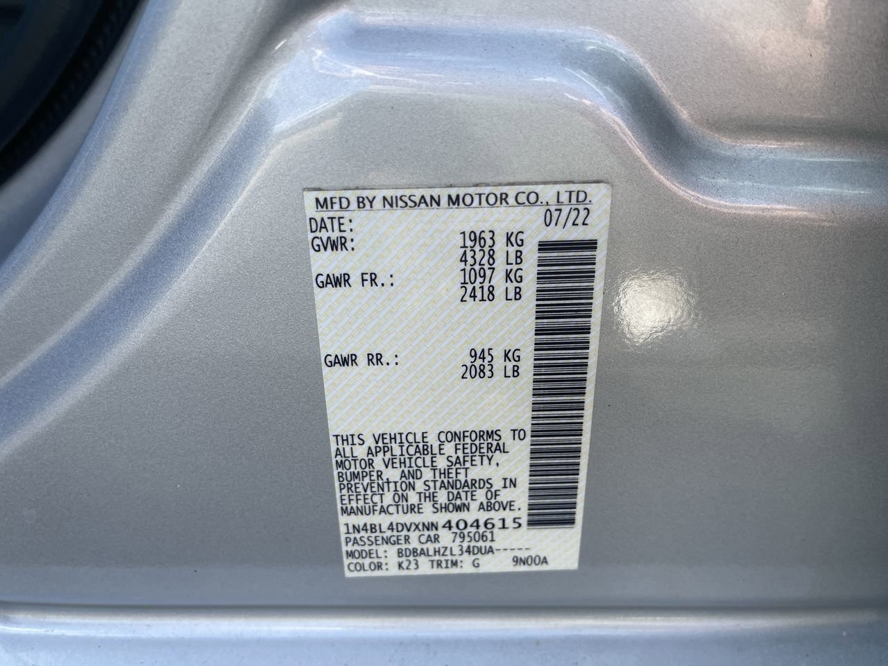 Used 2022 Nissan Altima 2.5 SV FWD image 32