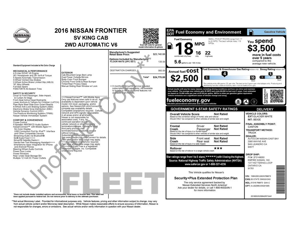 Used 2016 Nissan Frontier SV image 4