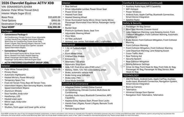 New 2026 Chevrolet Equinox ACTIV FWD image 4