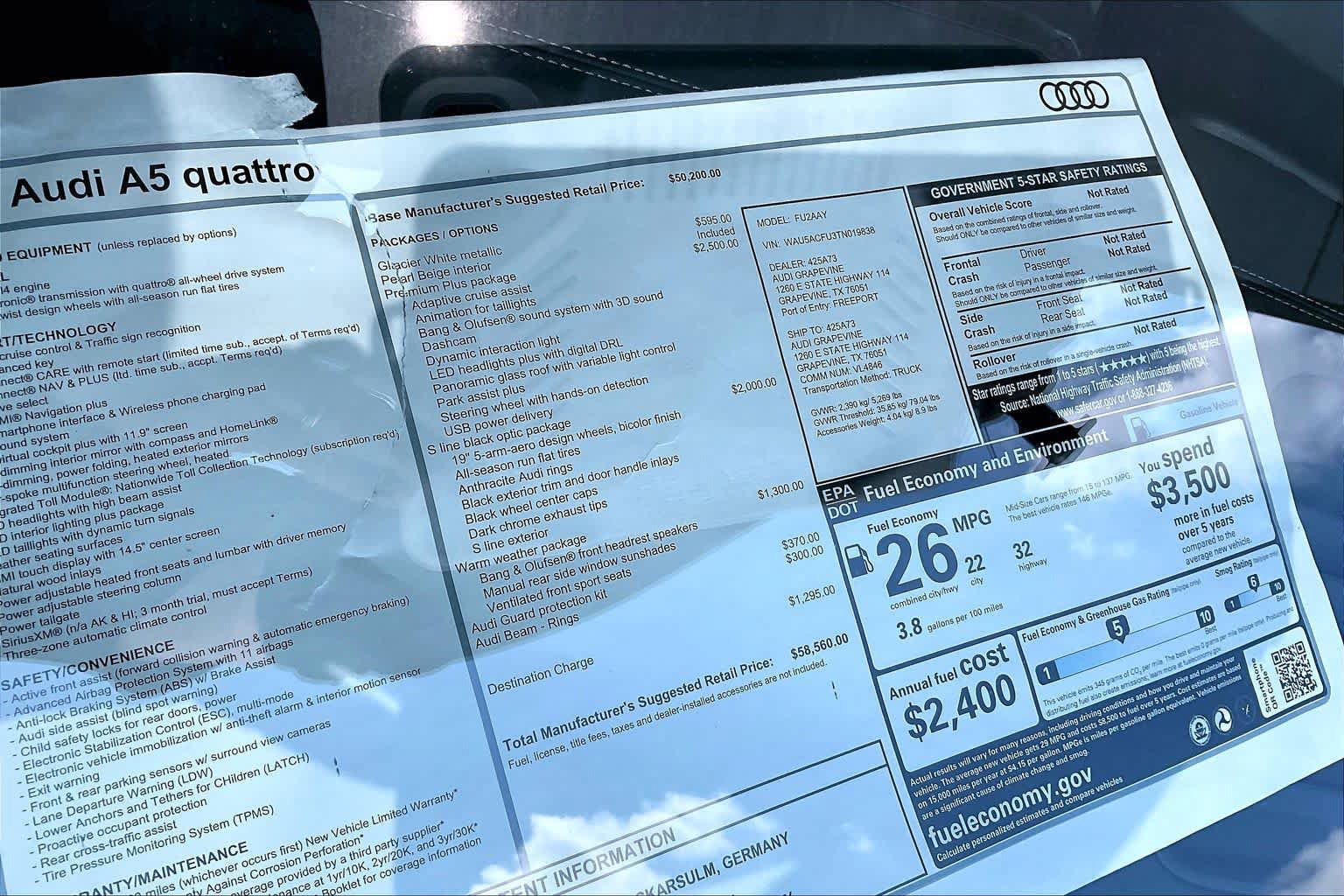 Used 2026 Audi A5 Premium Plus w/ Premium Plus Package AWD/4WD image 19