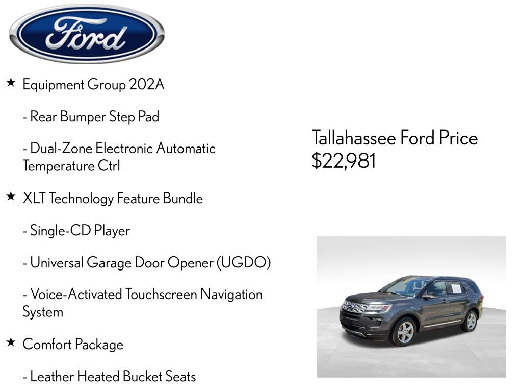 Used 2018 Ford Explorer XLT w/ Equipment Group 202A image 9