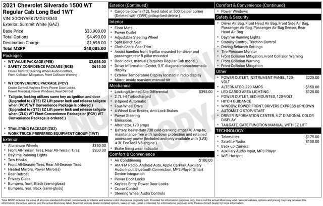 Used 2021 Chevrolet Silverado 1500 W/T w/ WT Value Package video 2