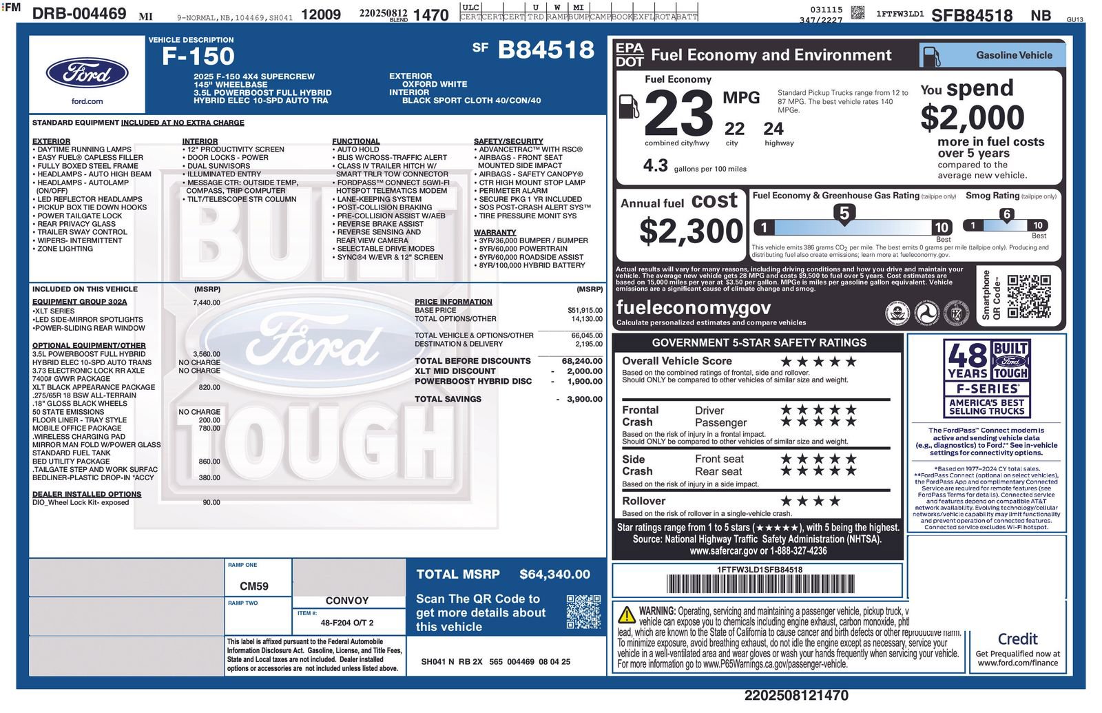 New 2025 Ford F150 XLT w/ Equipment Group 302A MID image 5