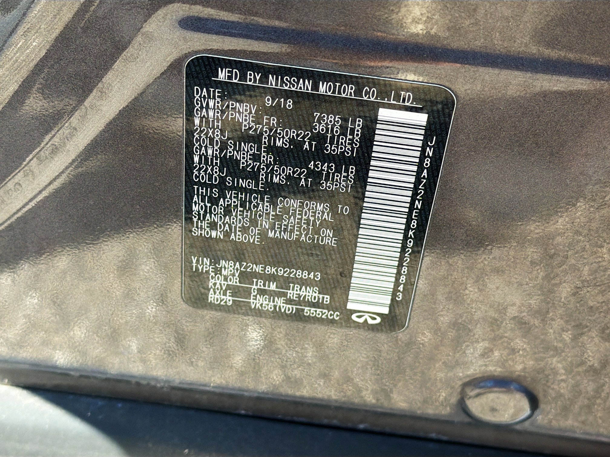 Used 2019 INFINITI QX80 Limited image 44