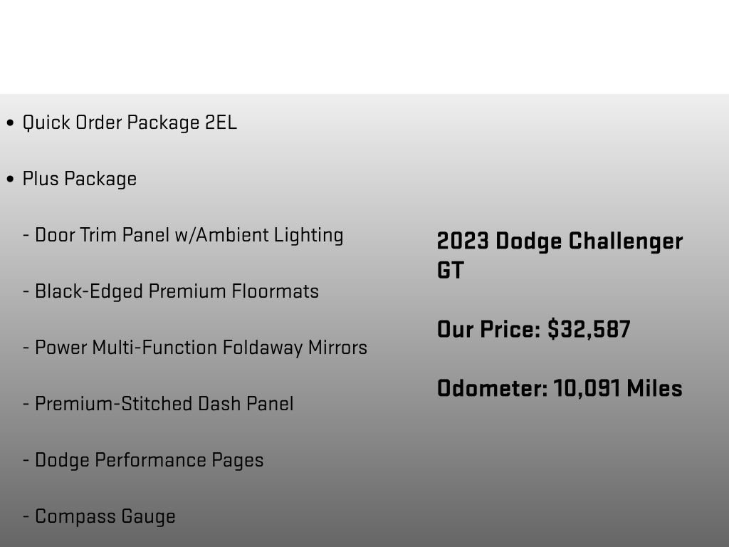 Used 2023 Dodge Challenger GT w/ Plus Package image 6