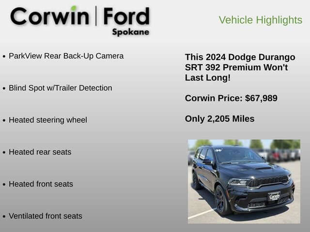 Used 2024 Dodge Durango SRT AWD/4WD image 12