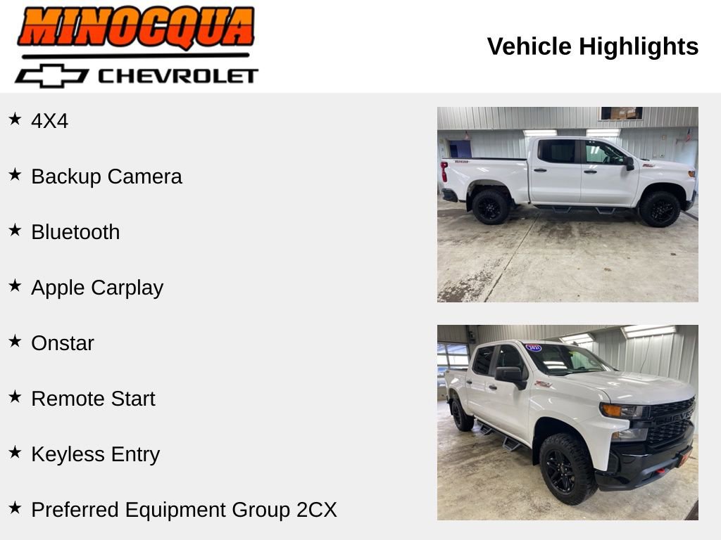 Used 2021 Chevrolet Silverado 1500 Custom Trail Boss w/ LPO, Dark Essentials Package image 2