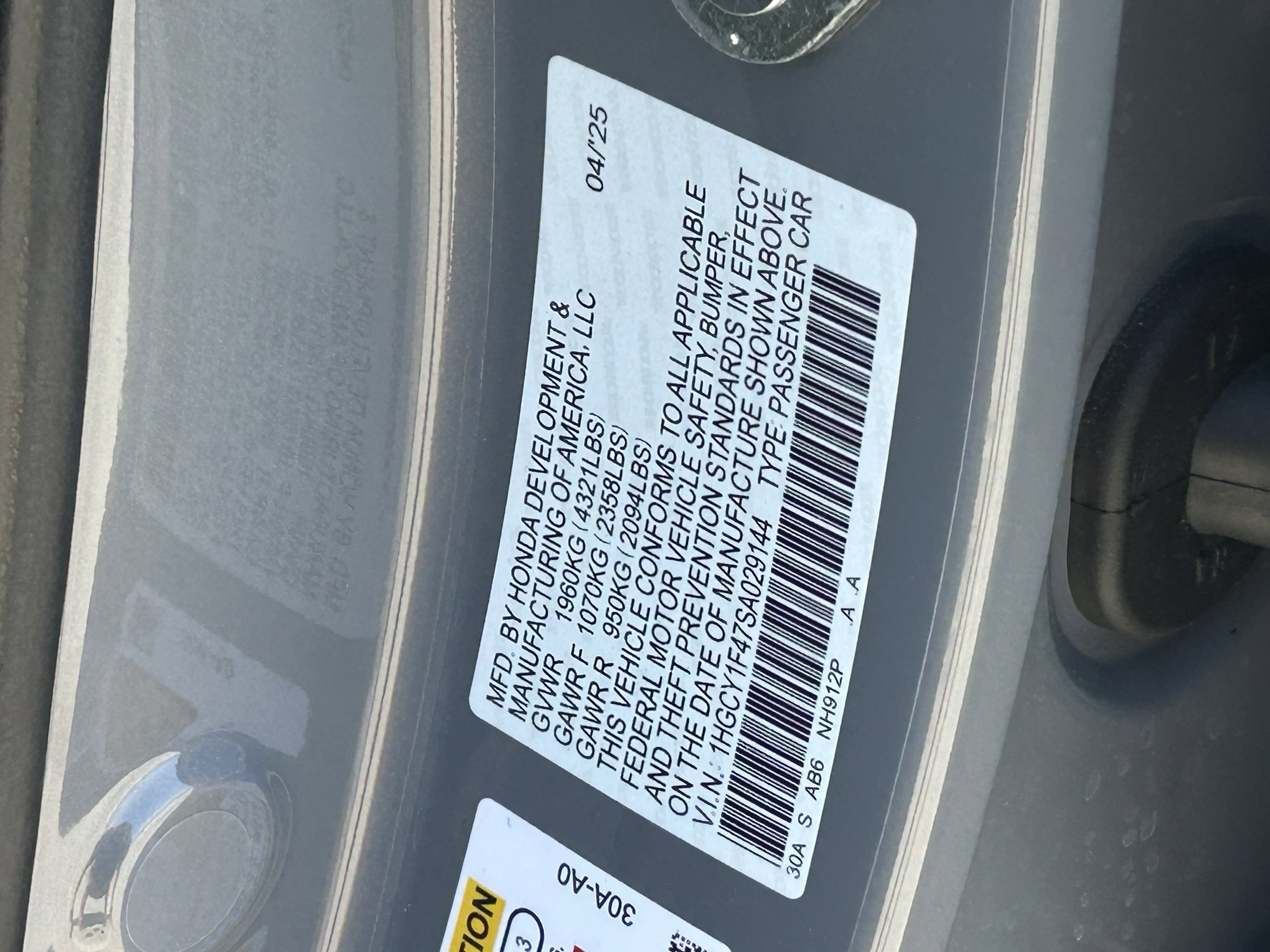 Certified 2025 Honda Accord SE image 30