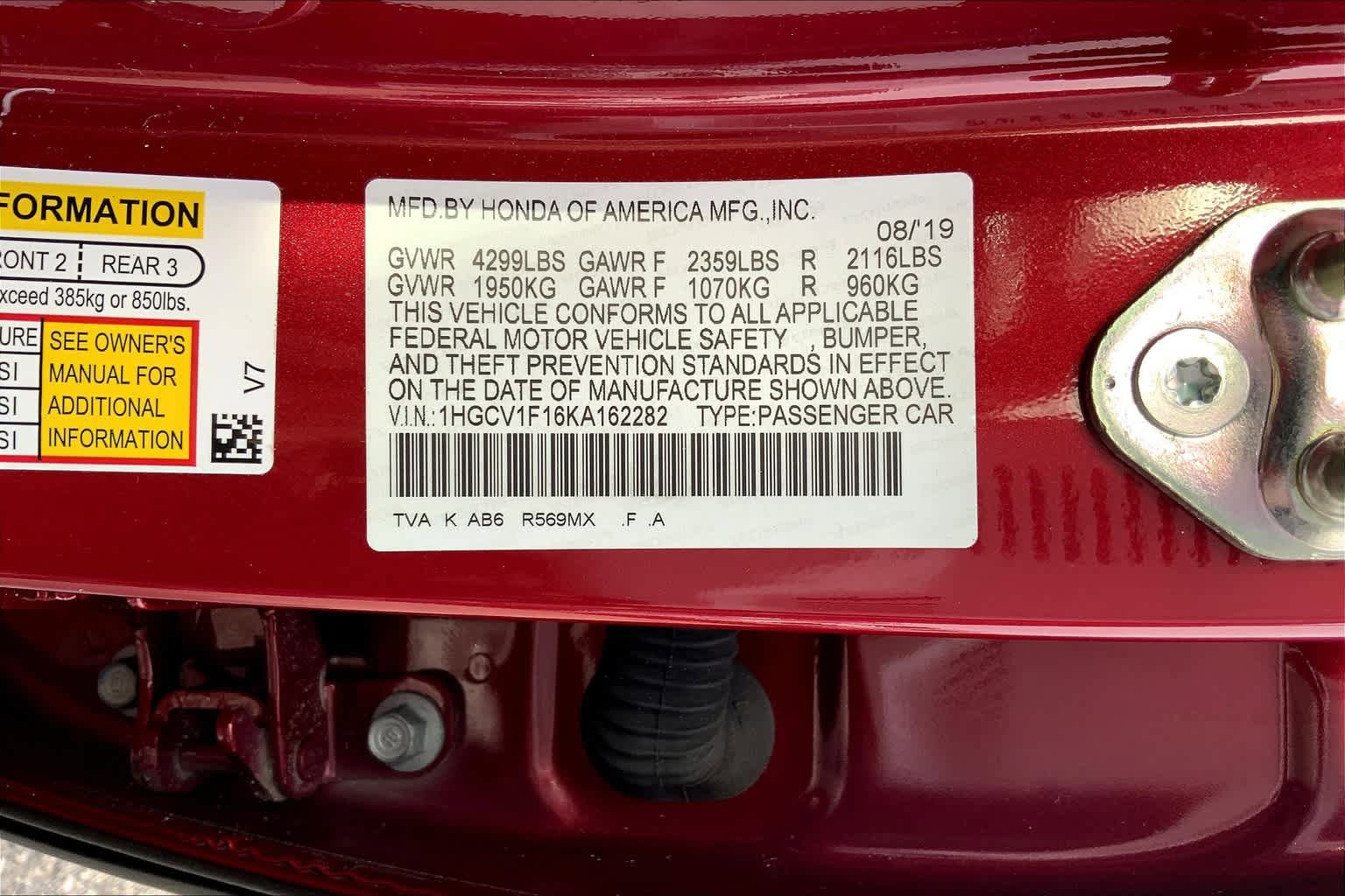 Used 2019 Honda Accord LX image 34