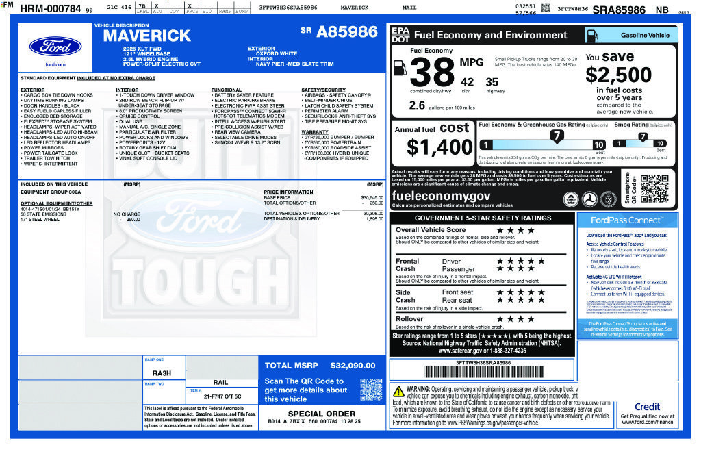 Used 2025 Ford Maverick XLT FWD image 23