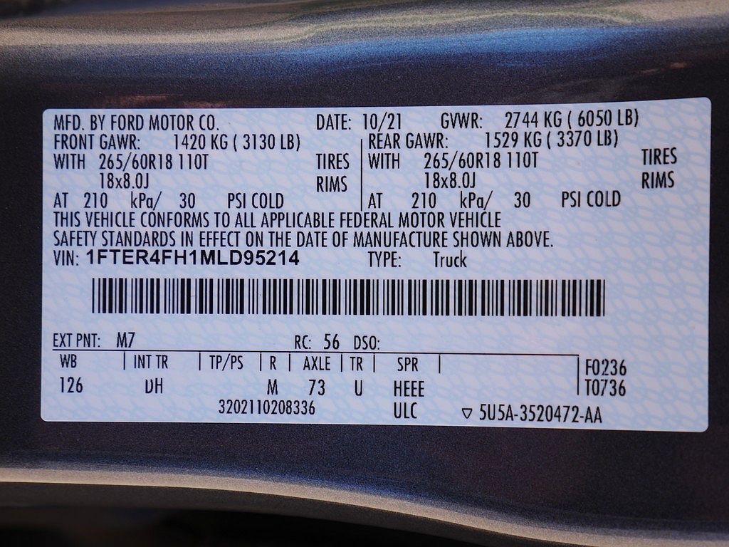 Used 2021 Ford Ranger Lariat w/ Trailer Tow Package AWD/4WD image 71