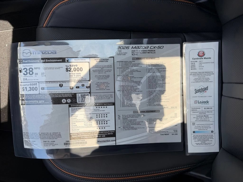 New 2026 MAZDA CX-50 AWD 2.5 Hybrid w/ Weather Package image 35