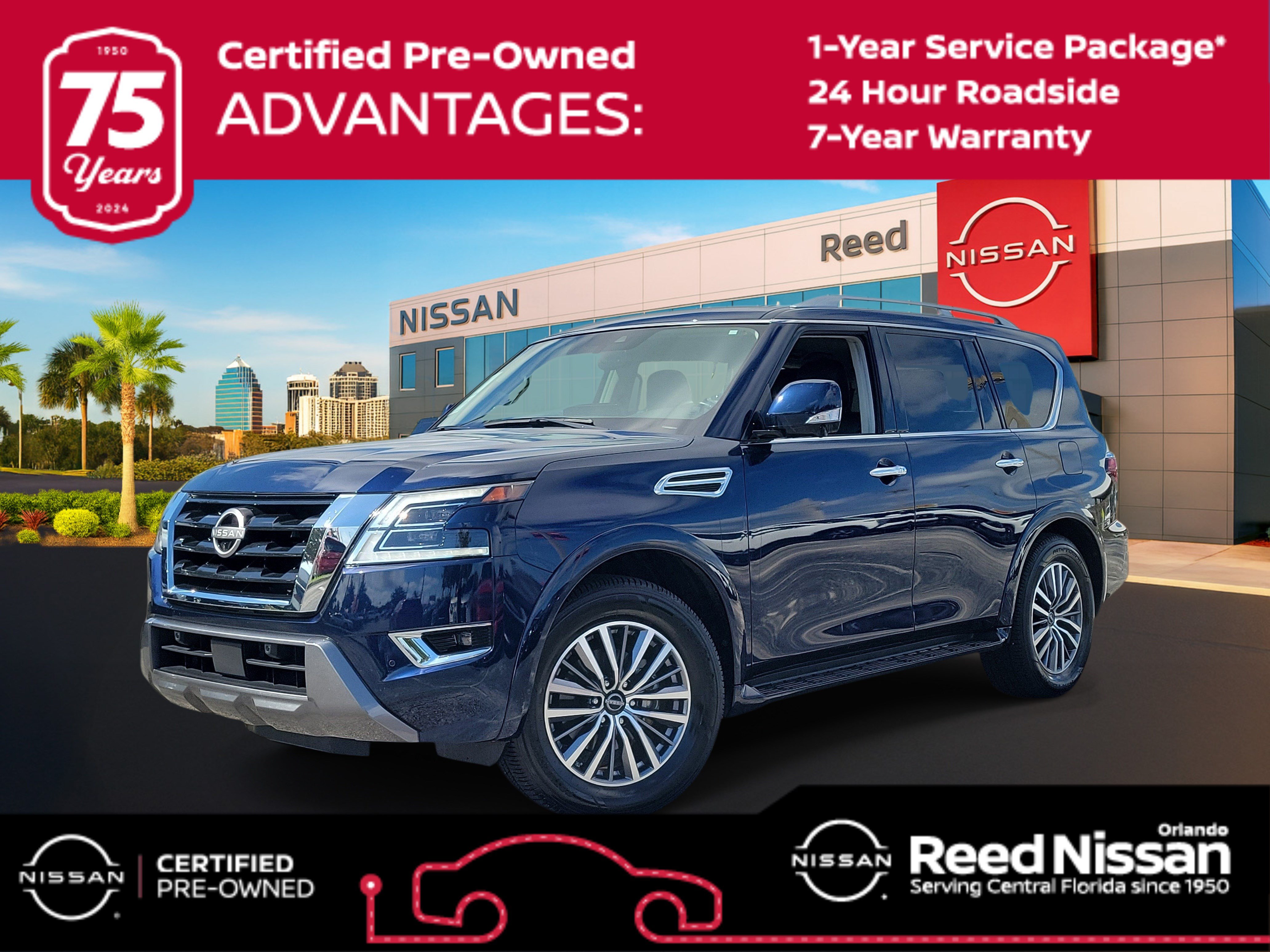 Certified 2024 Nissan Armada SL w/ Captain's Chairs Package RWD image 1